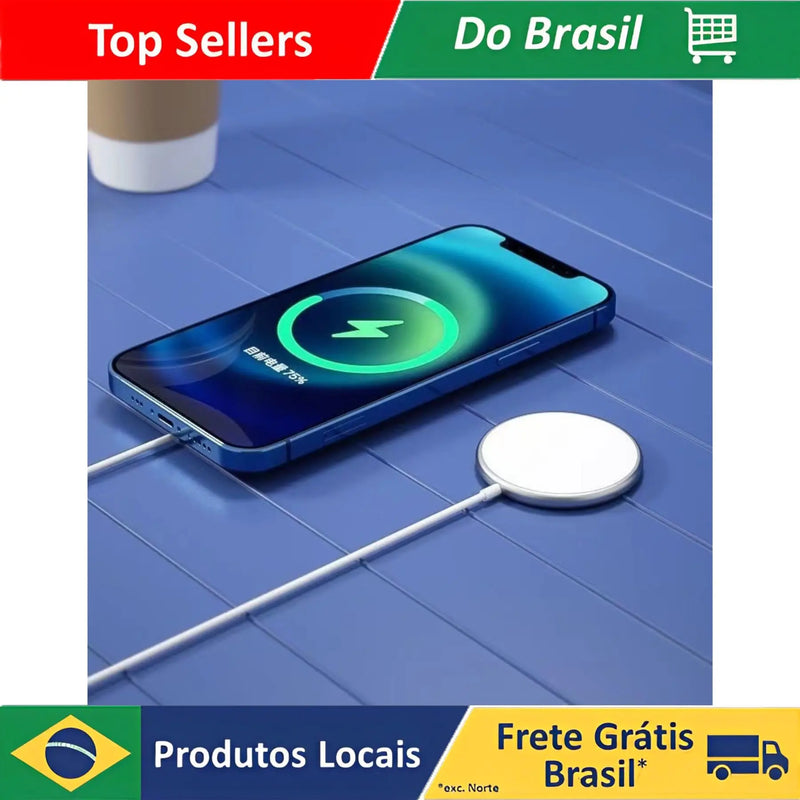 Carregador Magnético Sem Fio Magsafe 15w Para Iphone 12 13 14 Pro Max De Carregamento Rápido Iphone